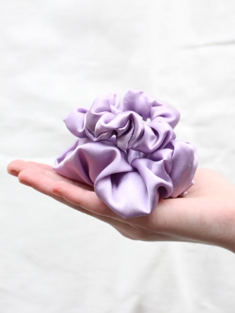 Scrunchie Set - lilac sky-Scrunchies-Solunière | ethical silk