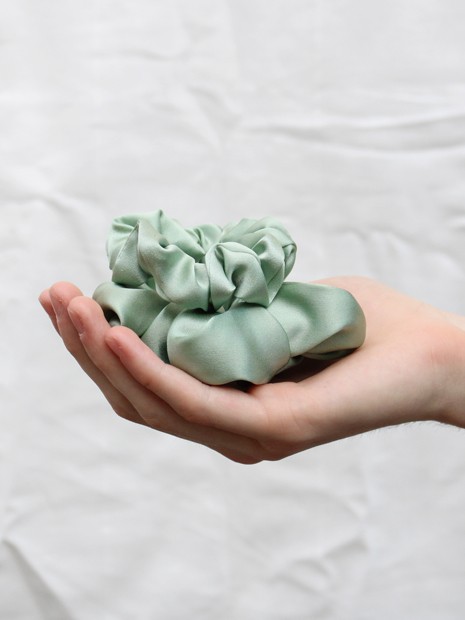 Scrunchie Set - mint-Scrunchies-Solunière | ethical silk