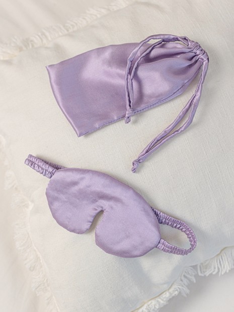 Schlafmaske - lilac sky-Für Augen-Solunière | ethical silk
