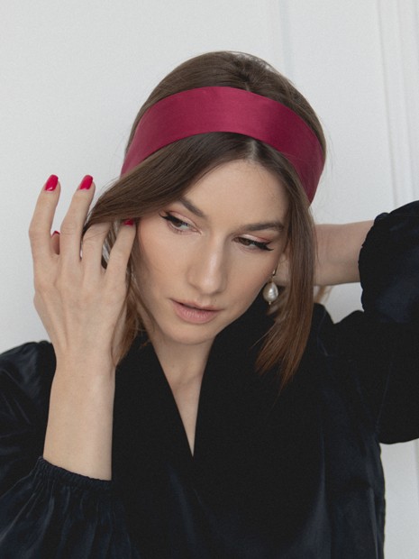 Seidenband - rumba red-Haarbänder-Solunière | ethical silk